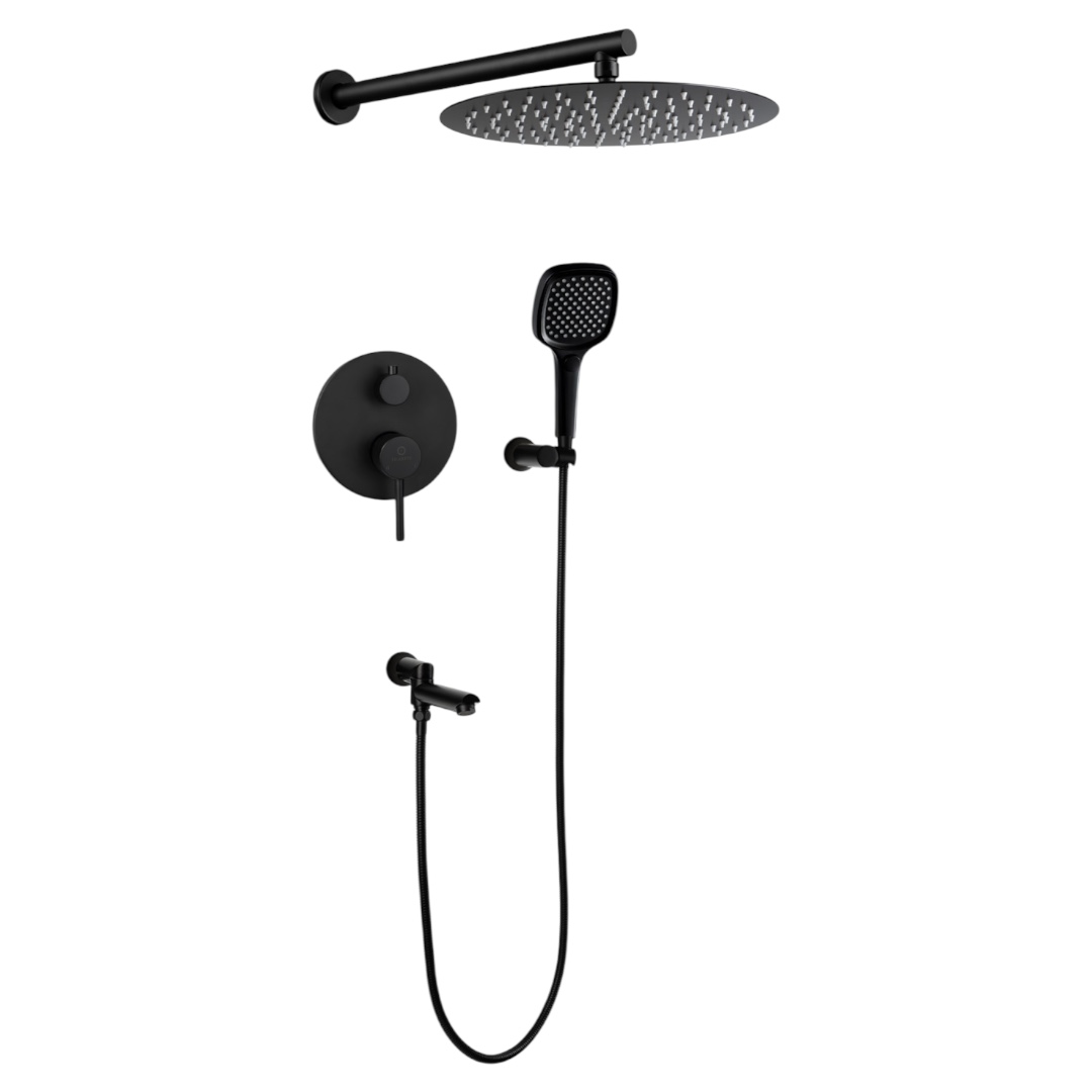 душевая система скрытого монтажа filarete roun fl1026bl черный матовый