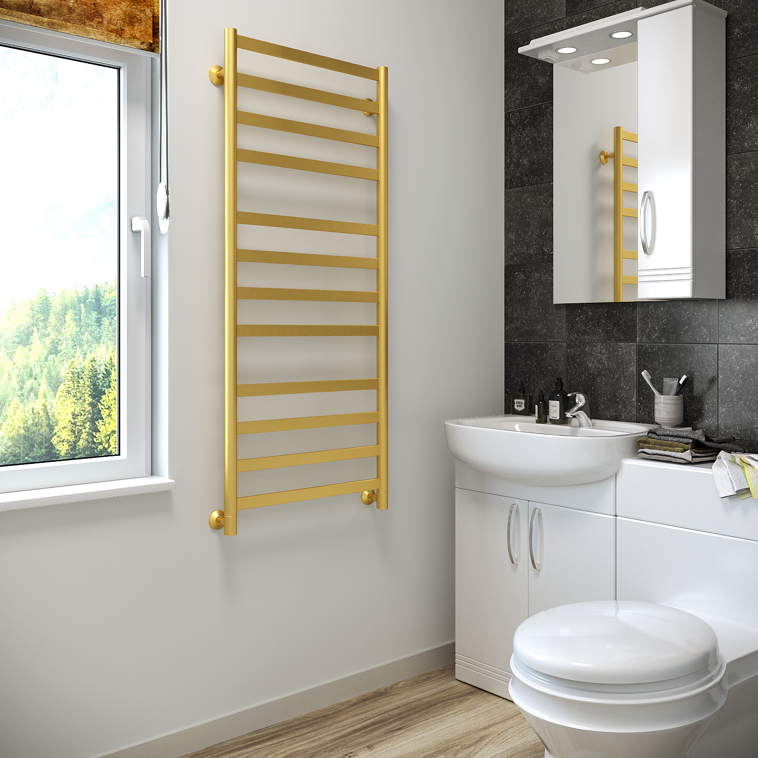 полотенцесушитель водяной stinox maxima luxe 50x120 золото сатин