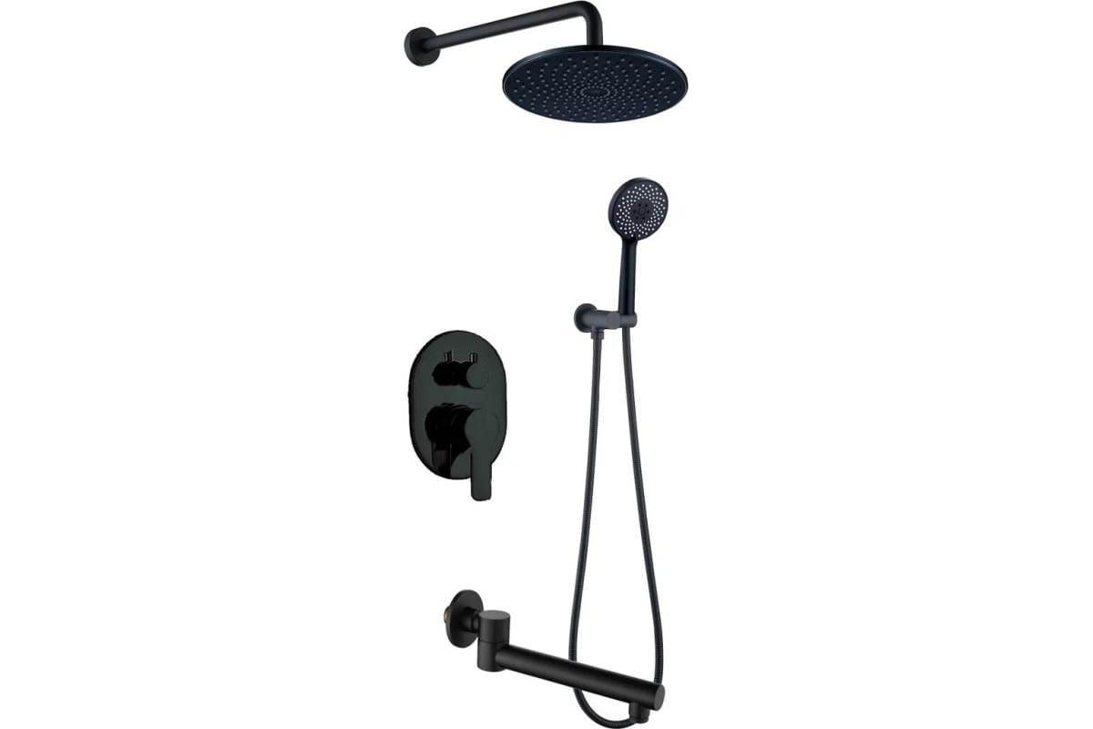 душевая система berges nardis 3r 071014 черный матовый