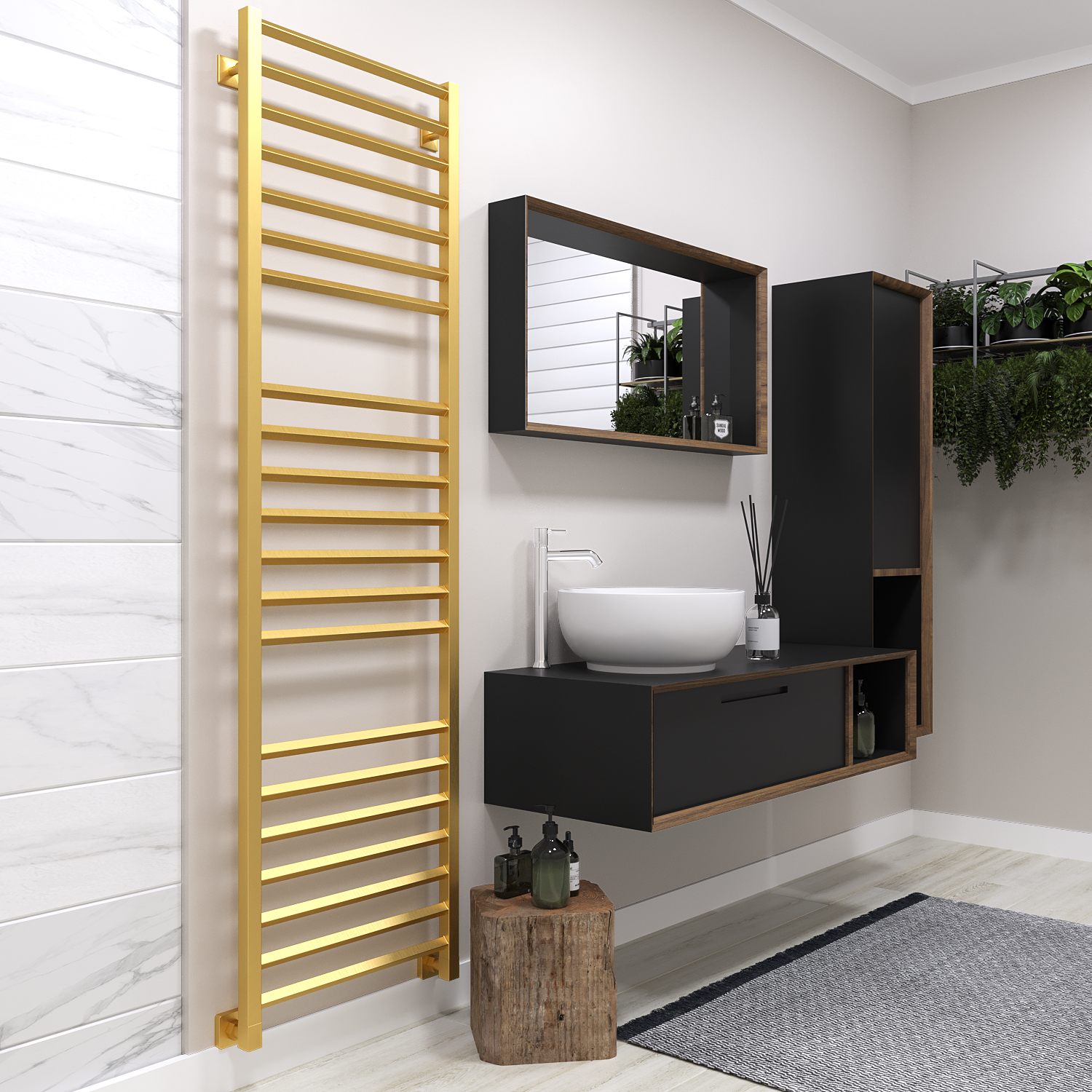 полотенцесушитель водяной stinox sorento luxe 50x180 золото сатин