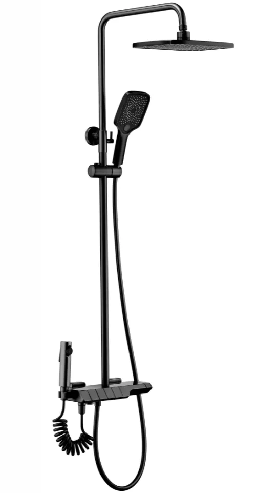 душевая система rea rob black matt p6627 черный матовый