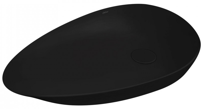 умывальник накладной abber bequem ac2117mb 59x36 черный матовый
