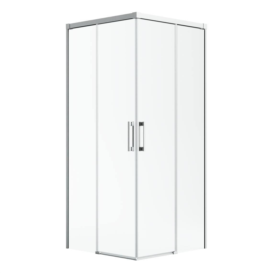 душевой уголок radaway idea brushed nickel kdd 120x120 стекла прозрачные, профиль брашированный никель