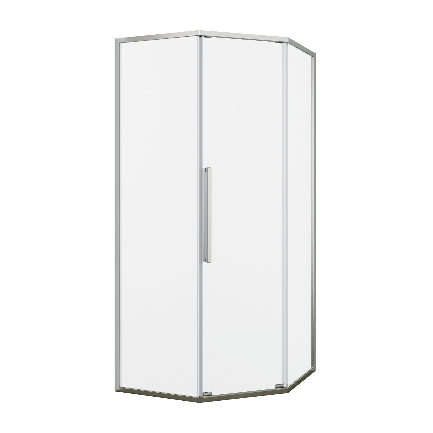 душевой уголок black&white stellar wind s1150-9090n brushed nickel стекло прозрачное, профиль брашированный никель