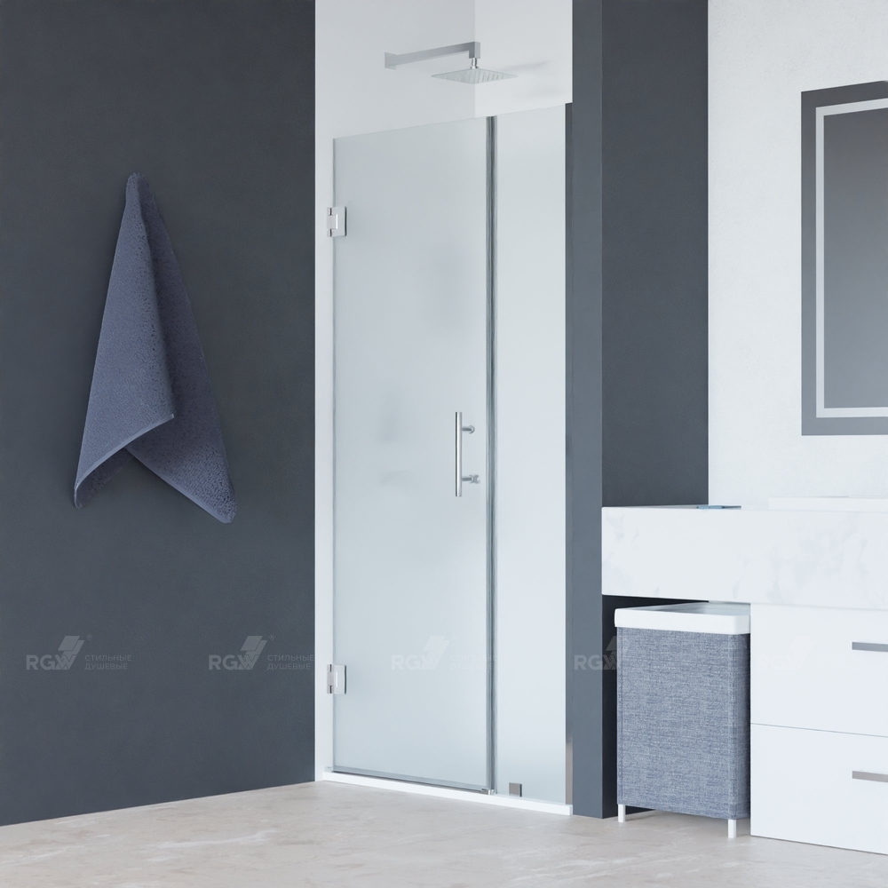 душевая дверь rgw ho-012 350601209-21 90x195 стекла матовые-сатинат, профиль хром
