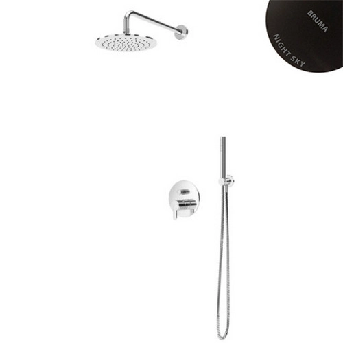 душевая система скрытого монтажа bruma leaf night sky 1677222ns черный