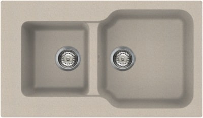 кухонная мойкa omoikiri maru 86-2-be 86x50 ваниль