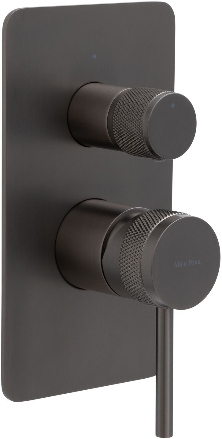 смеситель для ванны allen brau priority x2 5.31011-mg графит брашированный