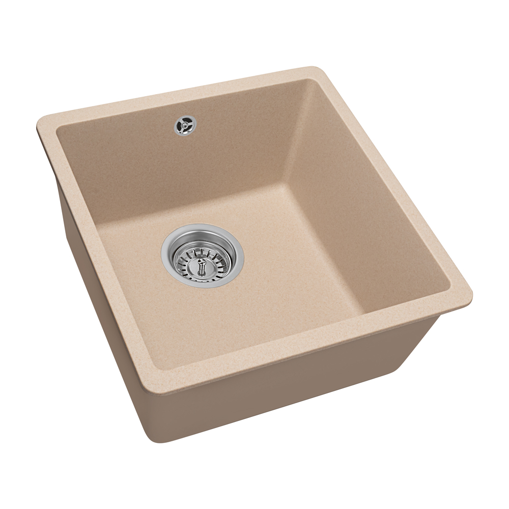 мойка кухонная aquasanita fast sqf 101 110 aw beige, бежевая