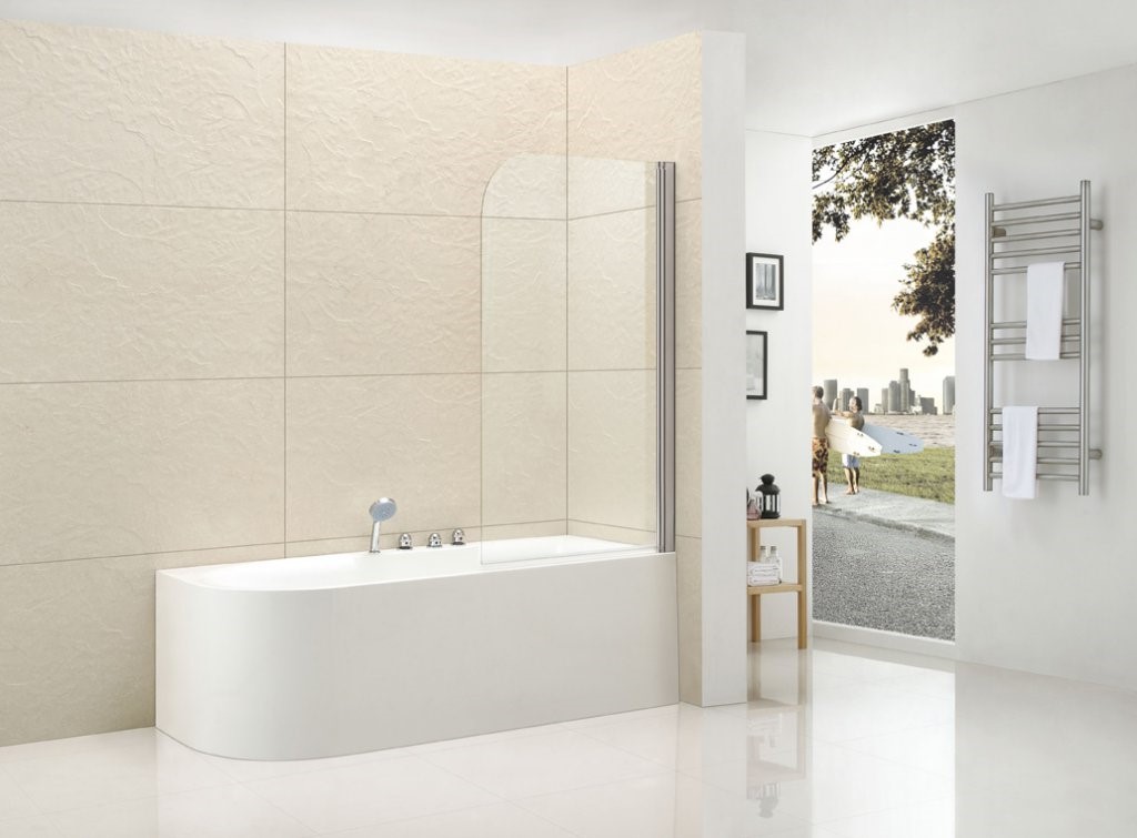 шторка на ванну cezares eco-o-v-1-80/140-p-cr-r 80x145 стекло матовое, профиль хром (правая)