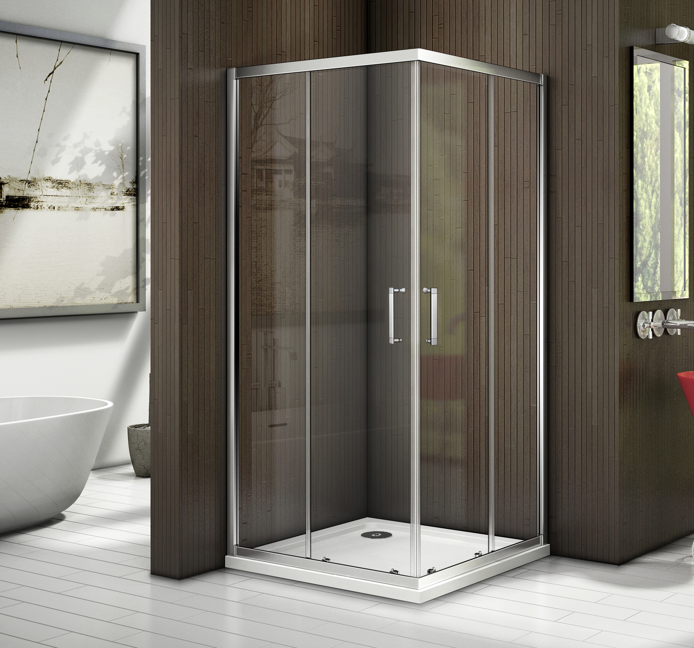 душевой уголок gooddoor latte cr-80-c-we 80x80