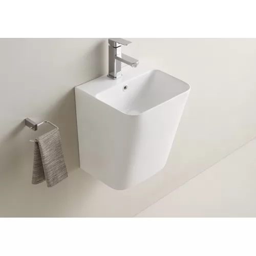 умывальник ceramalux 500qmw 38x34 белый матовый