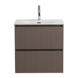 тумба подвесная belbagno uno-mini-600-2c-so-сo бежевая матовая
