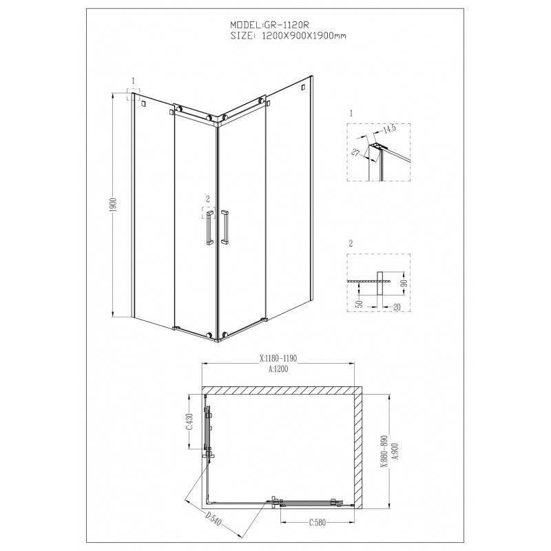 Душевой уголок Wasserkraft Aller Black Matt 10H07LB 120x90 фото 20 душевой уголок wasserkraft aller black matt 10h07lb 120x90 фото 20