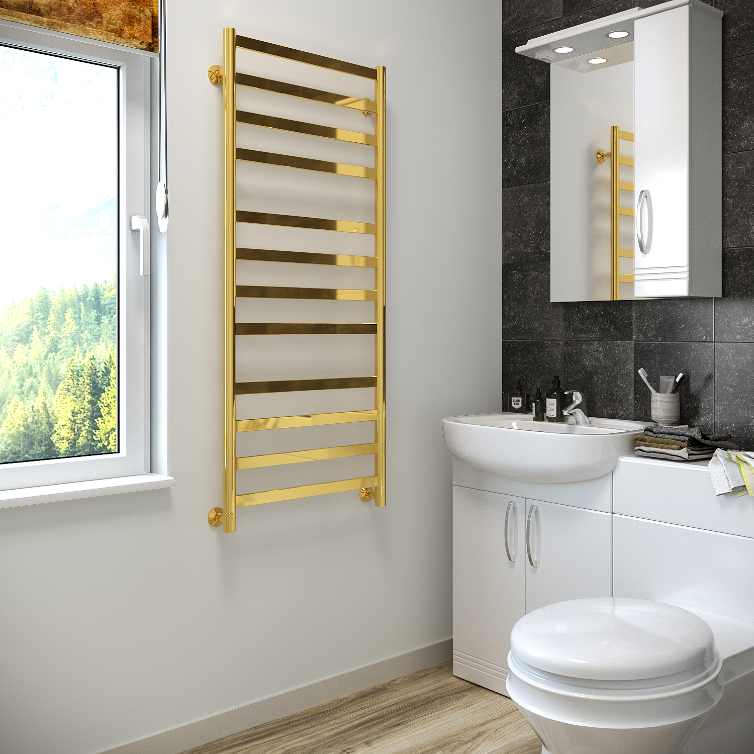 полотенцесушитель водяной stinox maxima luxe 50x120 золото глянец