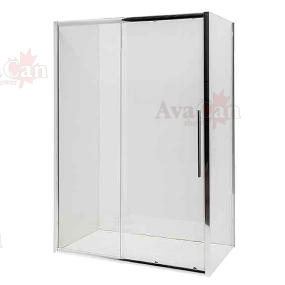 душевой уголок avacan fс 160-180 + sс100 ava 160-180x100 стекла прозрачные, профиль хром