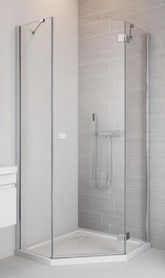 душевой уголок radaway essenza ptj  90x80 прозрачное/хром