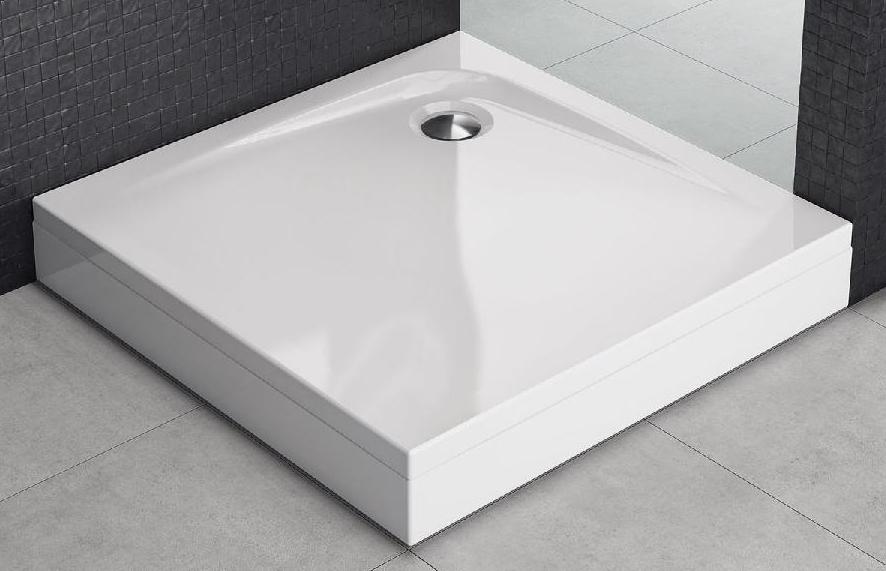 душевой поддон kolpa-san evelin tray q white 80x80 белый глянец