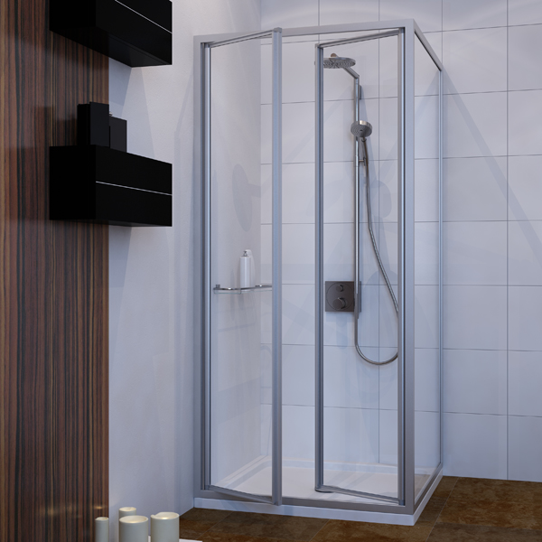 душевой уголок gutewetter practic square gk-402 80x80 (матовый хром/стекло бесцветное)