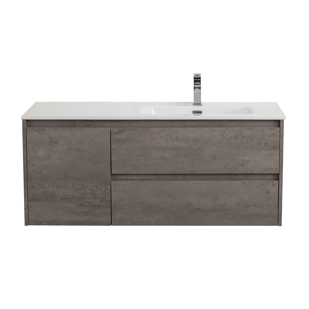 тумба под умывальник belbagno kraft-1200-2c-1a-so-cg-r правая, cemento grigio