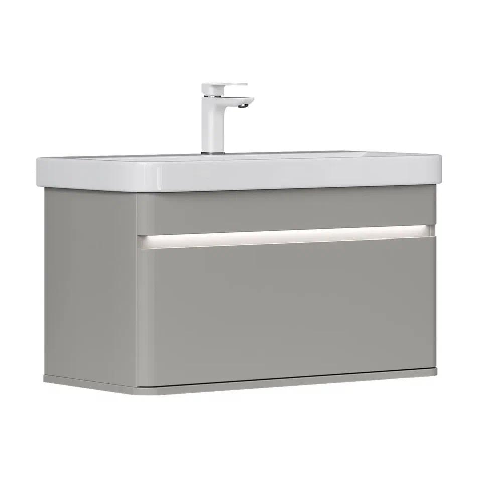 тумба подвесная equil elegante 80.1y, амарок / белый