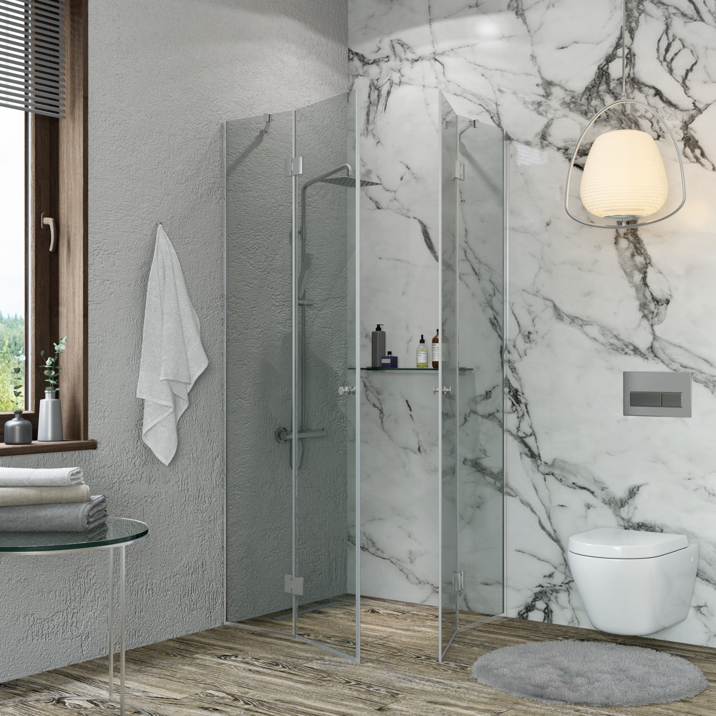 душевой уголок benetto silver ben-207 80x80 прозрачные стекла / профиль хром