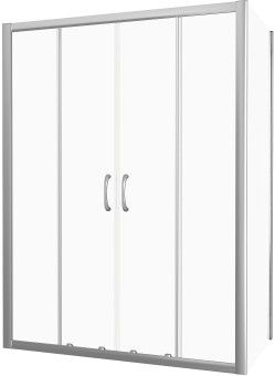 душевой уголок gooddoor latte wtw-td+sp 160x80 прозрачное стекло / серебристый профиль