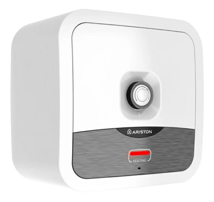 бойлер накопительный ariston abs andris2 r 15 pro o над раковиной, белый