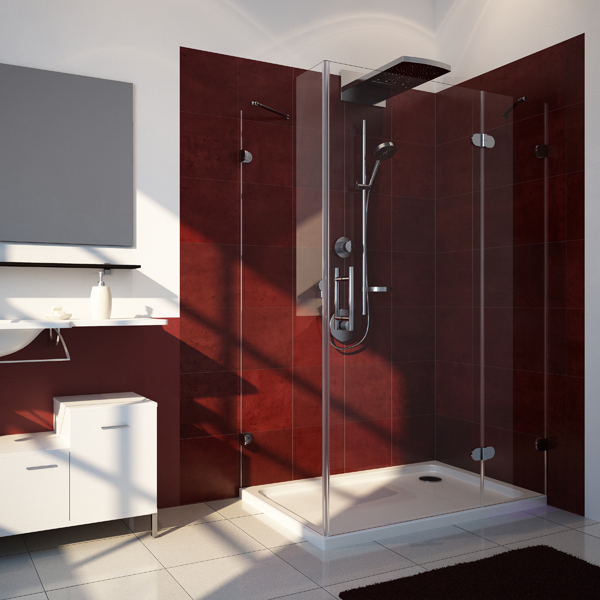 душевой уголок gutewetter lux rectan gk-003 120x80 (позолота)