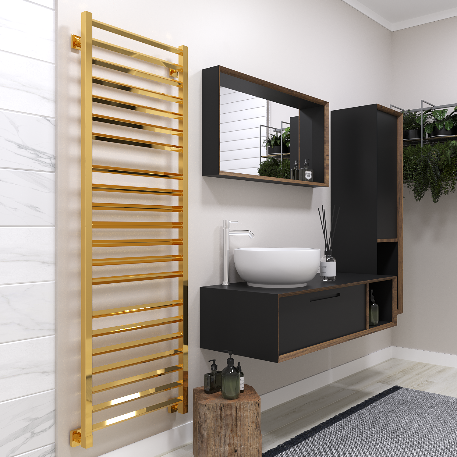 полотенцесушитель водяной stinox sorento luxe 50x160 золото глянец