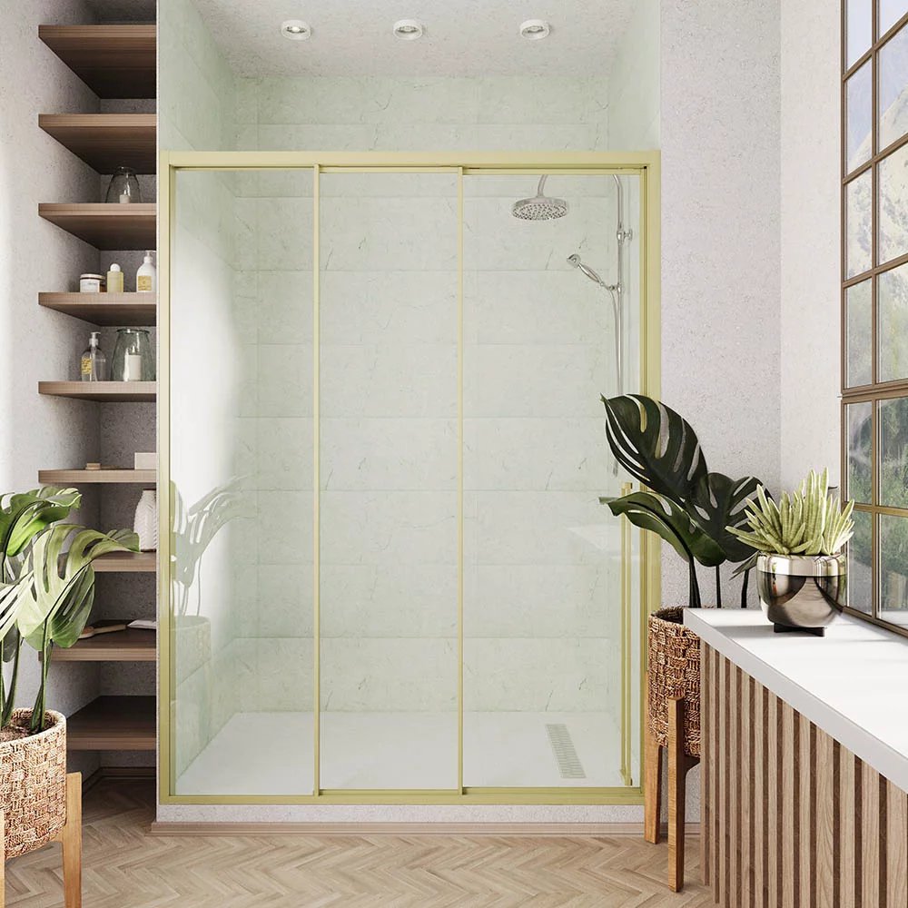 душевая дверь veconi premium prato pr3/l-140-01-g-c4 140x200 левая, профиль брашированное золото