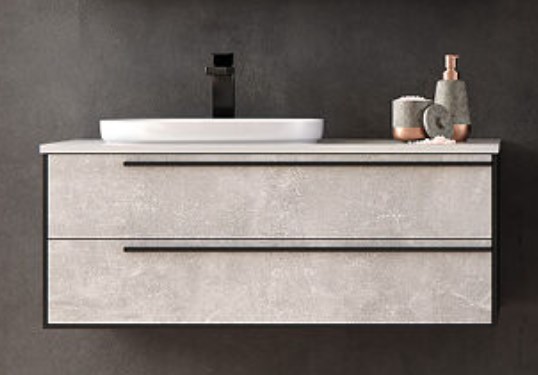 тумба подвесная kolpa-san grace oug 100 light concrete, светлый бетон