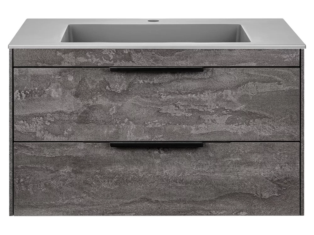 тумба под умывальник vincea chiara 2d 800 g.stone vmc-2c2800gs серый камень