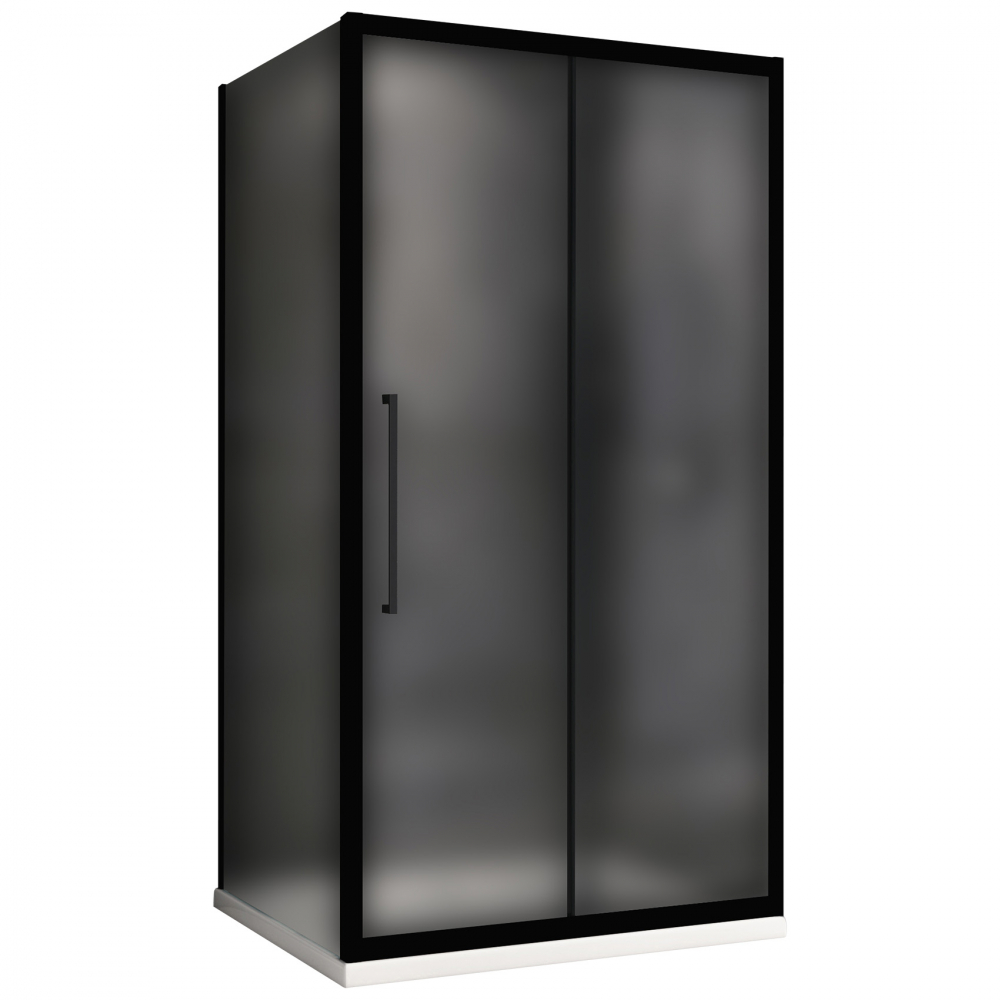 душевой уголок abber schwarzer diamant ag30160bmh-s70bm 160x70 стекла матовые, профиль черный