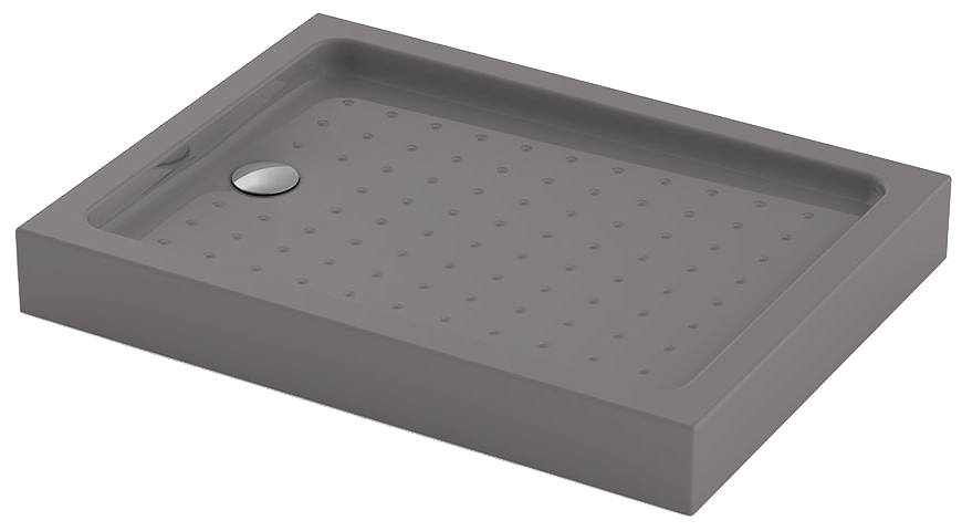 душевой поддон veconi tz54gr 100x80 графит