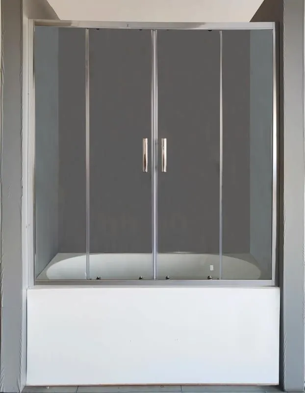 шторка на ванну pelican ssw02415+bp70 150x160 стекла прозрачные, профиль хром