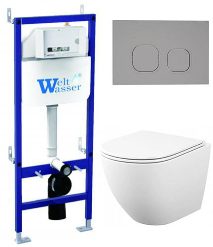 комплект инсталляции welt-wasser bamberg 460 с клавишей смыва cr и унитазом teymi t40102