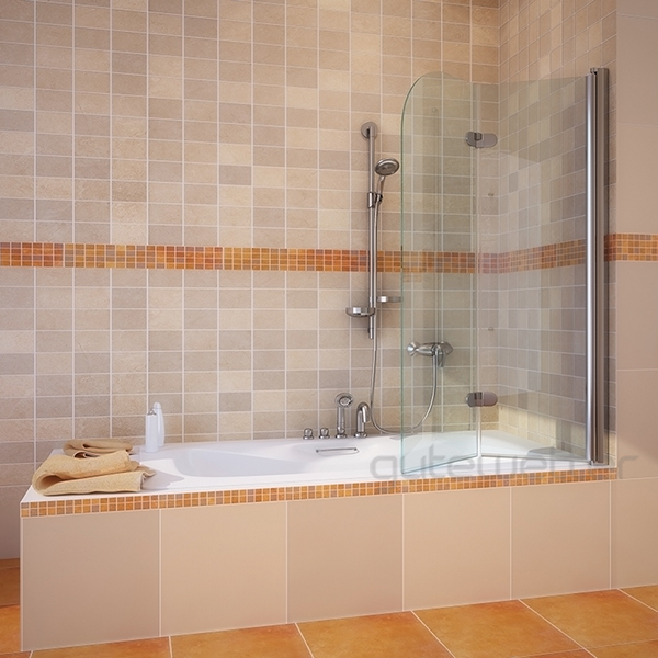 шторка на ванну gutewetter lux pearl gv-102 80x150 (хром)