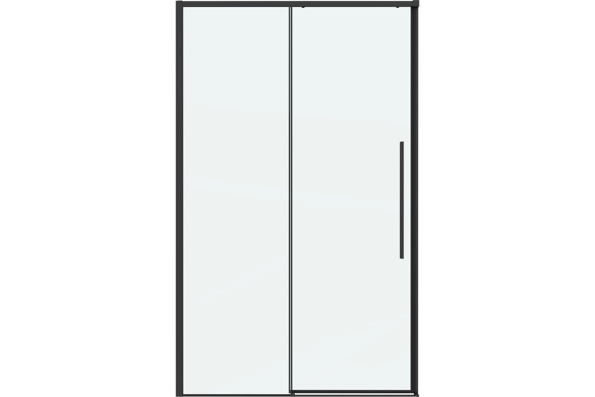 душевая дверь grossman galaxy 130x195 стекло прозрачное / профиль черный матовый