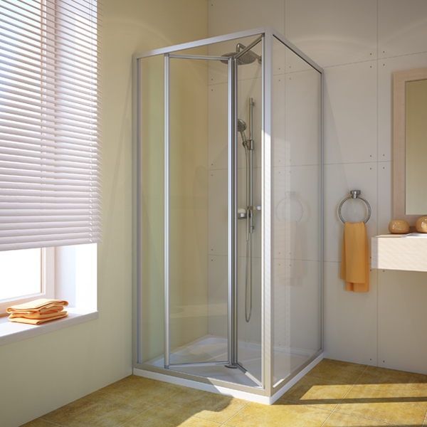 душевой уголок gutewetter practic square gk-404 90x90 (матовый хром/полистирол rain)