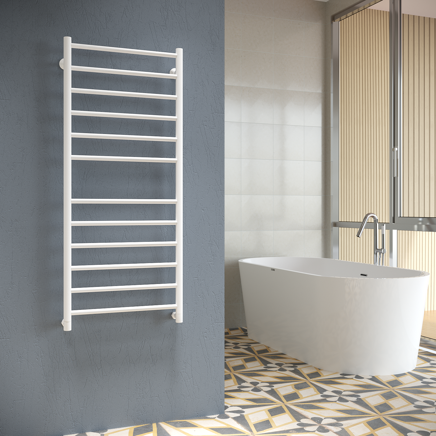 полотенцесушитель водяной stinox toscana 50x120 белый матовый