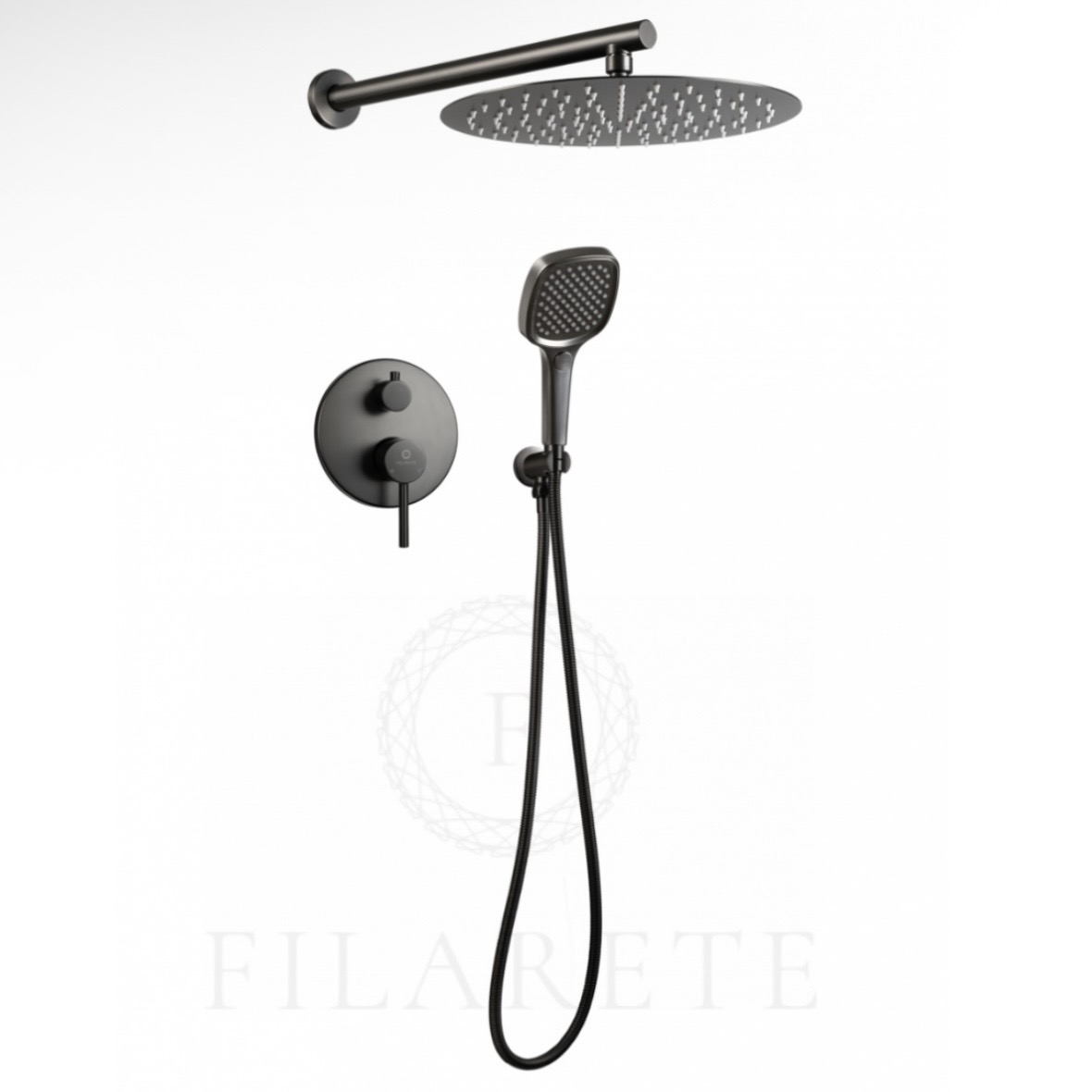 душевая система скрытого монтажа filarete roun fl1028bg оружейная сталь