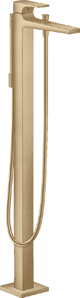 смеситель для ванны hansgrohe metropol 32532140 напольный, матовая бронза