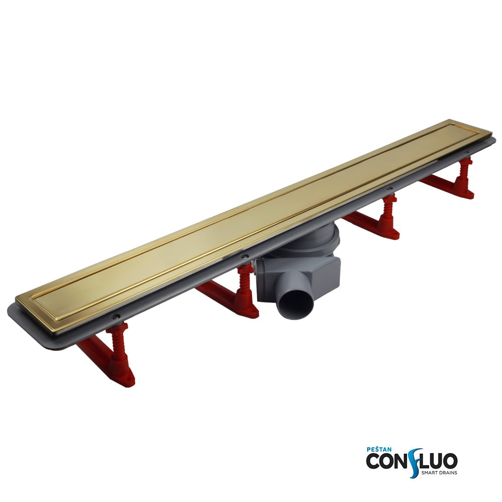 душевой лоток pestan confluo premium line gold 300 золото глянцевое