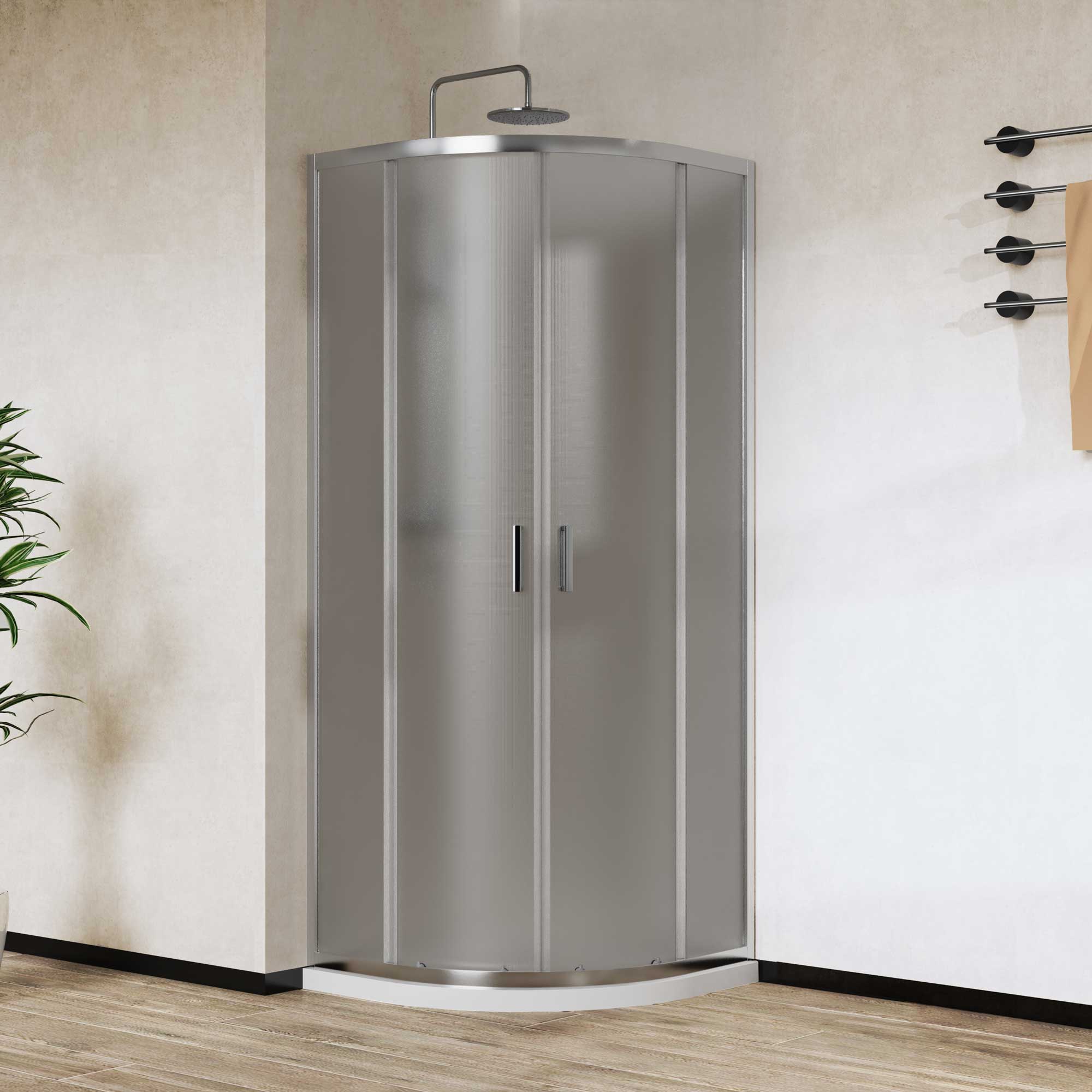 душевой уголок vincea city vsq-5ct900mt 90x90 текстурное стекло / профиль хром