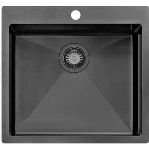 кухонная мойка zorg zrn 5055 nano pvd gunblack 55x50,5