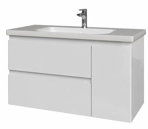 тумба подвесная caprigo forte 100 36115r-sf027 белый матовый