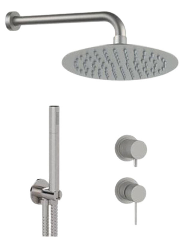 душевая система скрытого монтажа remer x style inox ssx92ps02ufm25 нержавеющая сталь