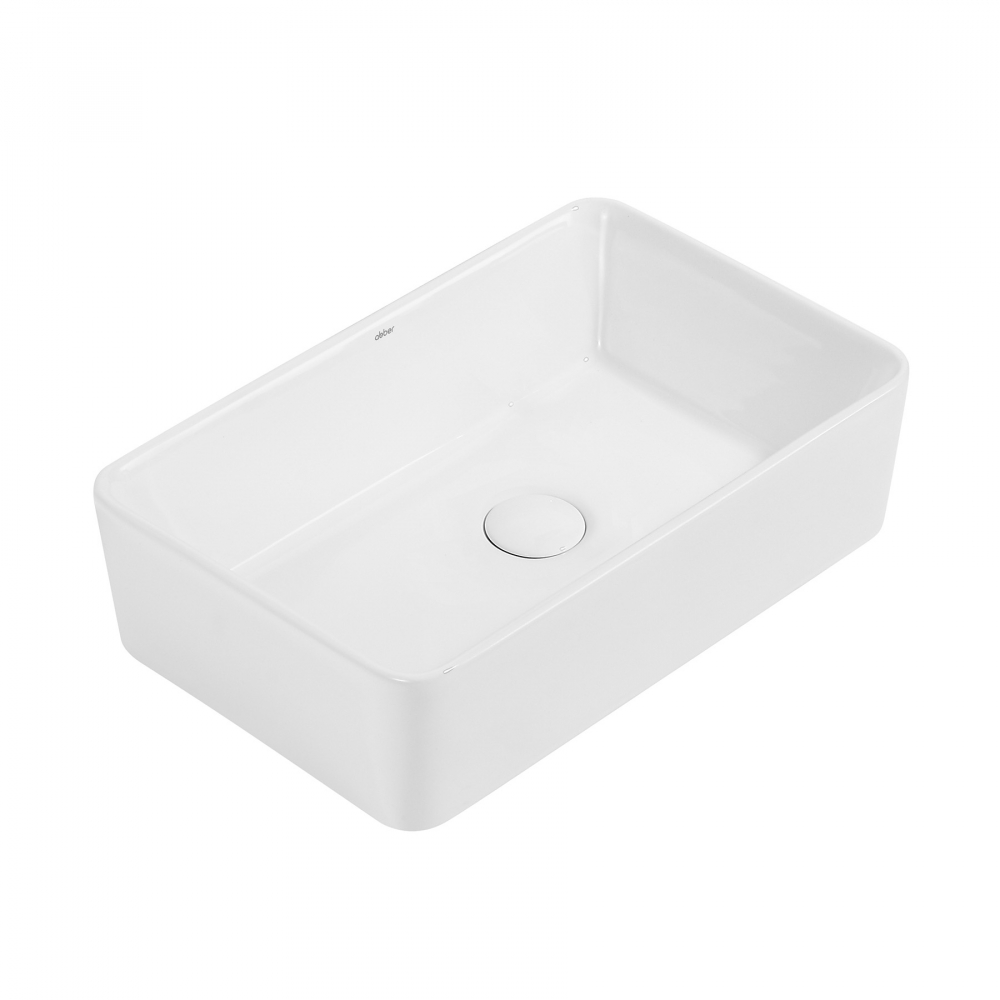 умывальник abber rechteck ac2212 48,5x37,5 белый