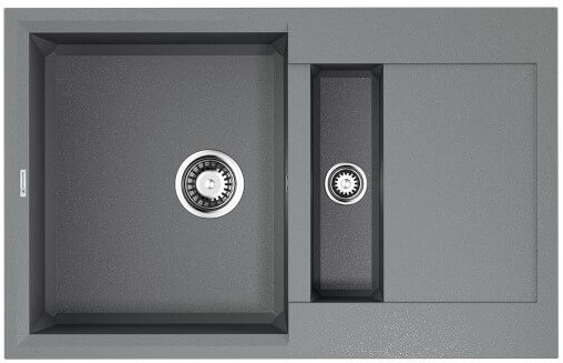 кухонная мойкa omoikiri sakaime 78-2-gr 78x50 leningrad grey
